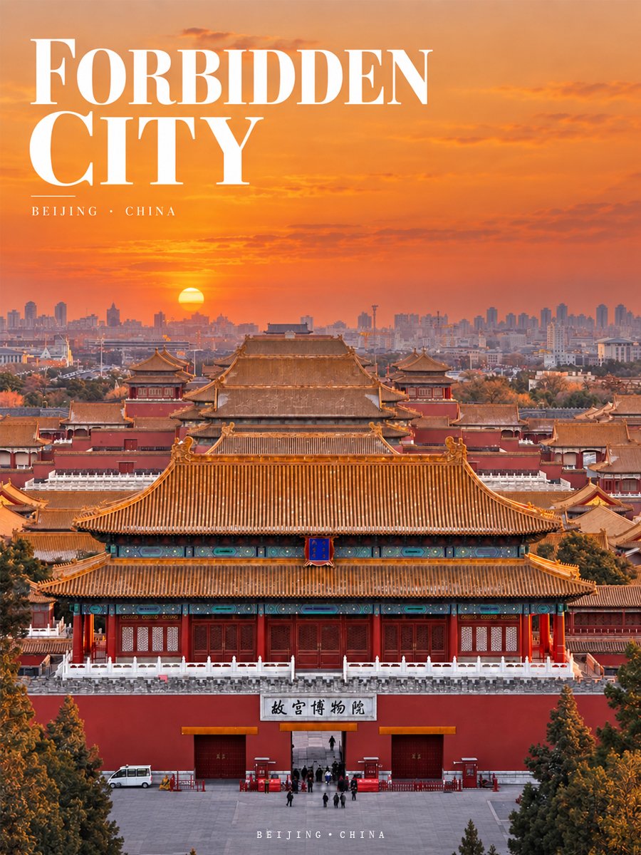 Forbidden City travel poster