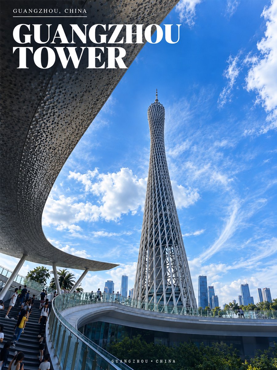 Guangzhou Tower travel poster