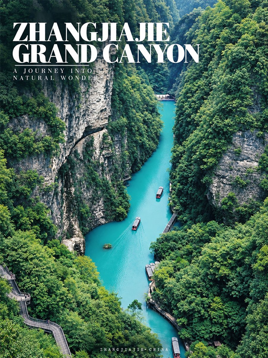 Zhangjiajie Grand Canyon travel poster