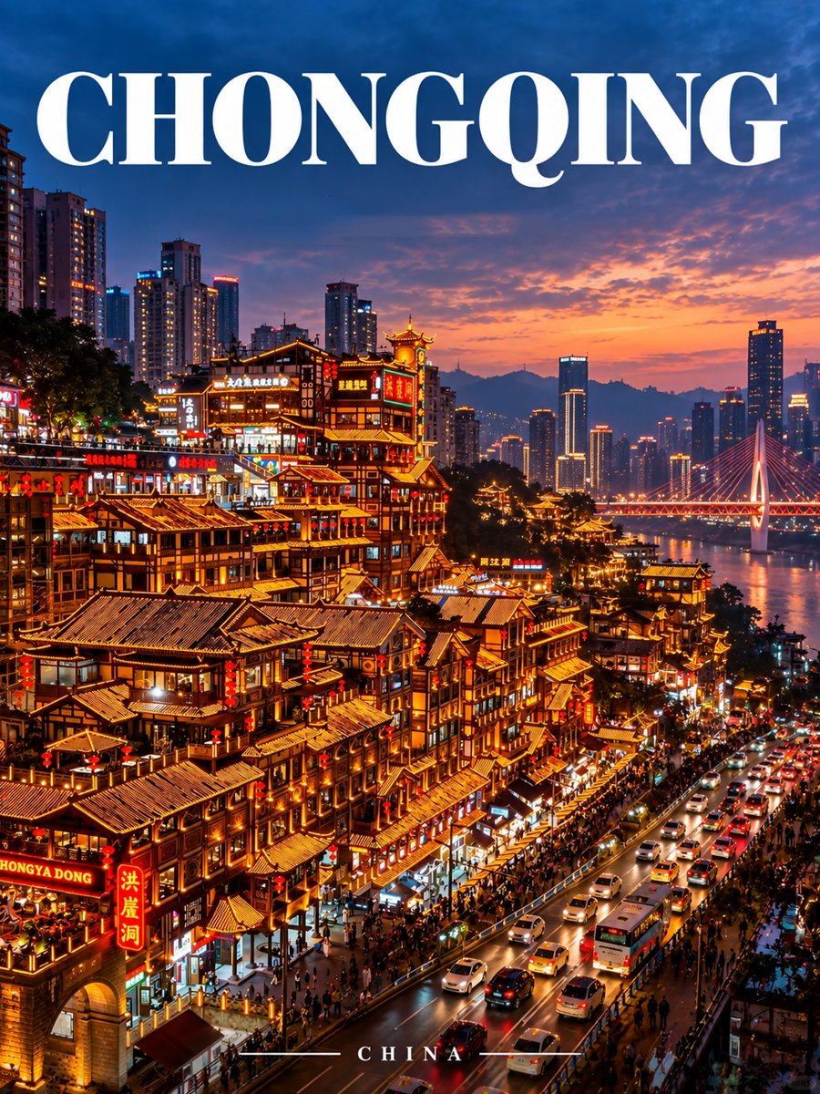 Chongqing destination poster
