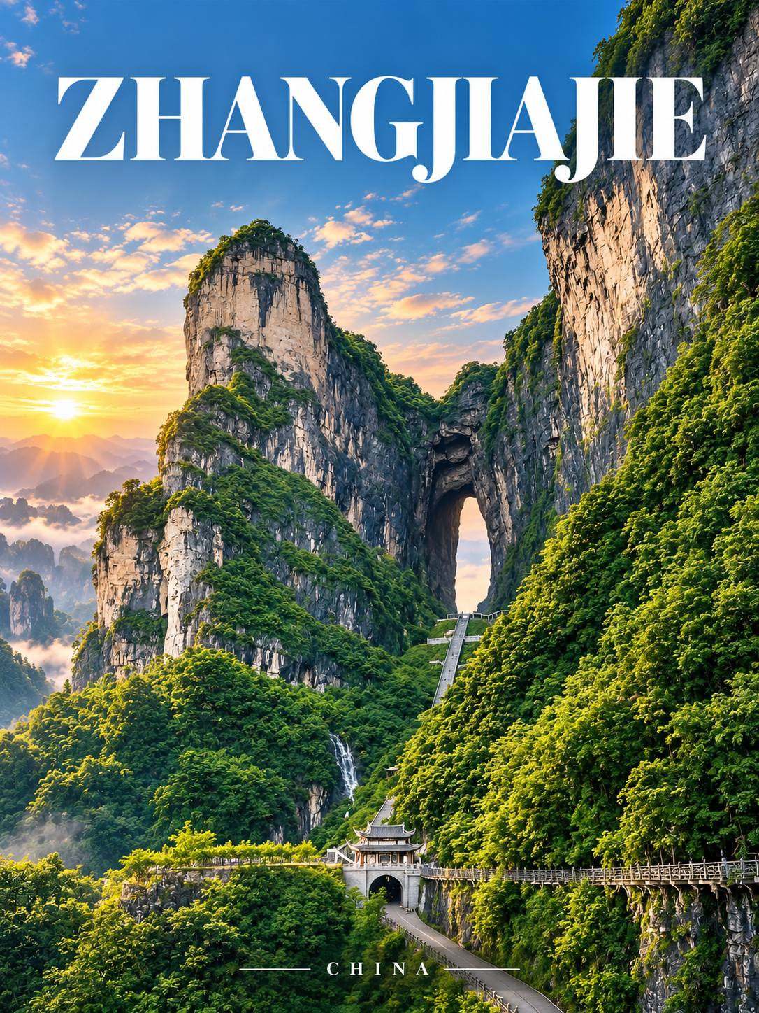Zhangjiajie destination poster